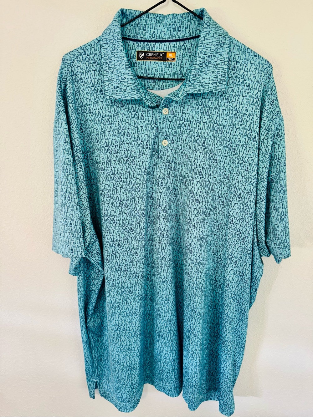 Daniel Cremieux Men's Teal Micro-Pattern Polo Size XL